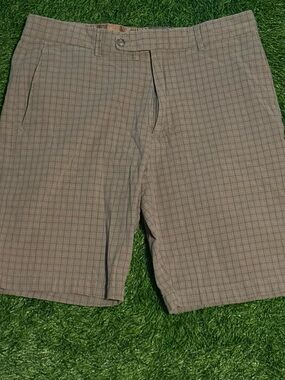 Fox Men's Plaid Casual Shorts - Taupe size 32